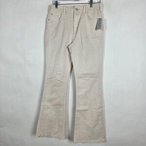 Anthropologie Pilcro The Icon Flare NWT Womens 29P Petite Cream Denim Jeans
